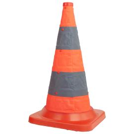 Cono stradale pieghevole da 50 cm con LED e custodia per il trasporto